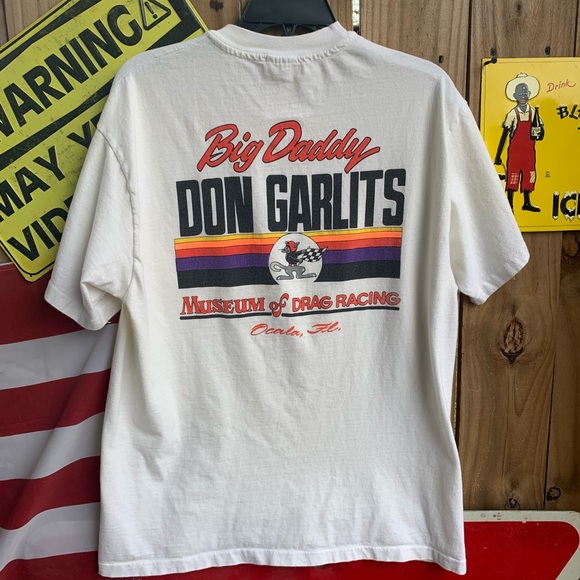 Vintage 90s Museum of Drag Racing  Big Daddy Don Garlits T-shirt Size L - Picture 3 of 8